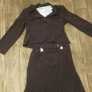 COPY - Blue sports coat with skirt and scarf